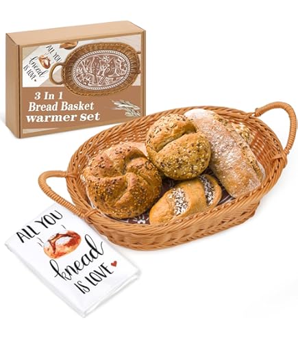 Bread Warmer Basket With Stone - Hand Woven Bread Basket With Warming Stone Included To Keep Your Loaf Warm Try Our New Hand Crafted Bread Basket A Natural Giftable Addition To Your Table W117824402