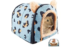 GBKDQQ Cama para Conejillos de Indias y Conejos, Cueva con Cojín Extraíble, Jaulas y Lugares para Dormir para Animales Pequeños, Chinchillas, Conejos