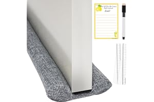 FRESH JUNGLE Draught Excluder for Doors-Double Sided Draft Excluder for Doors. 24"-30" Draught Excluder for Bottom of Door. Smell, Light and Noise Blocker Air Insulation, Energy Saving Exterior and Interior Doors