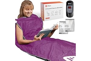 LifePro Saunadecke zur Entgiftung - Tragbare Ferninfrarot Sauna für Zuhause Detox Beruhigen Sie Ihren Körper und Geist (Regular Purple)