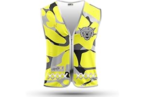 ‎REEFLEXX REEFLEXX Herren-Fahrradweste - Stylische Warnweste mit auffälligen Farben/Mustern und starken Reflektoren - Erhöhte Sichtbarkeit im Straßenverkehr.