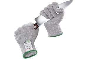 Twinzee Paire de Gants Anti Coupure - Protection de Niveau 5 - Protection Contre les Coupures du Quotidien (cuisine, bricolage) - Taille L