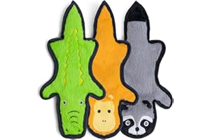 SHARLOVY Confezione da 3 giocattoli per cani increspati aggiornati, da masticare a lunga durata, per cuccioli di cane aggressivi e peluche, giocattoli da masticare per dentizione, giocattolo per cani