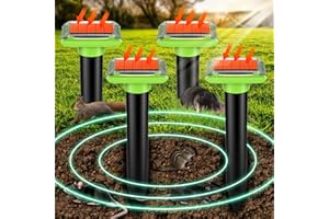 WARDBES Mole Repeller, Solar Maulwurfschreck, Ultraschall Maulwurfschreck für Vertreiben Wühlmäuse, wühlmäuse vertreiben,Maulwürfe vertreibens, Wühlmausschreck, Maulwurf vertreiber (4 Stück)