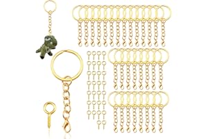 JINSIHU 30 Pezzi 25 mm Anelli Portachiavi Portachiavi Anello Portachiavi Anelli Cerchio Ganci Portachiavi Gancio Anello Portachiavi con Catenella Split Key Chains Porta Chiavi Mestieri Lavori di Bricolage Oro