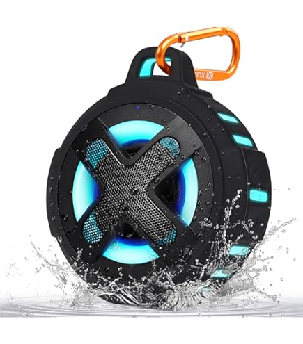Enceinte Bluetooth étanche IPX7 Pour Douche - Avec Ventouse Et Micro HD - Portatif Pour Salle De Bain, Extérieur