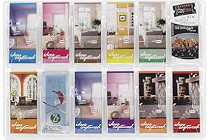 Safco Reveal 12 x 1/3 (One Third of A4) A4/DL Literature Leaflet Pocket Display - Clear