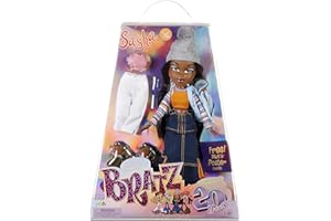 Bratz Edición Especial 20 Años Muñeca de Moda Original Sasha - Caja holográfica y póster - Coleccionable - Réplica de la versión de 2001 - Incluye 2 Vestidos, Zapatos, Bolso y más