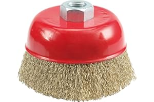 VOREL 06970 - taza del cepillo 75 mm, alambre ondulado