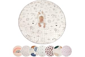 HAKUNA MATTE Large Padded Play Mat 150 cm – Extra Thick 1.5 cm Soft Playmat for Newborns in a Stylish Unisex Design – Baby Play Mat with Non-Slip Backing for Crawling, Soft Play & Tummy Time – Machine Washable