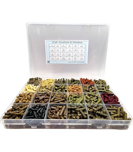 MEGA Futtersticks-Set Für Garnelen – 24 Sorten, 240g (24x10g) Inkl. Pinzette – Abwechslungsreiche Fütterung