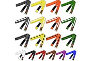 MAR INTERNATIONAL MAR | Grey Martial Arts Belt, Brazilian Jiu-Jitsu Ranking Belt - 100% Polycotton | Professional Equipment for All | Coloured Grading Jujitsu Belts Ideal for Training, Competition & Tournament(A1)