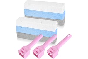 PXARMYYXGS 6 Stk Bimsstein für Toilettenreinigungs Blöcke, Bimsstein Reinigungsstein, Bimsstein für WC Bimsstein Reinigungs, Putzstein Entferner für Grillen Küche Dusche Bad WC Waschbecken, mit 3 Griff