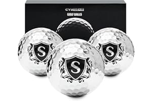 CybGene Personalised Golf Balls for Men, Unique Golf Gifts, Cool Accessories for Golfers, Golf Lovers, for Birthday and Christmas, Silver