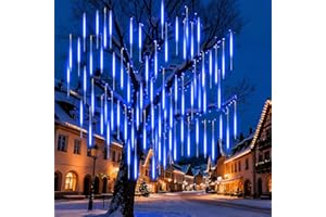 DoXtreme Guirnalda Luces Exterior Meteoros Lluvia 960LED, 50cm 20 Tubos Luces LED Exterior Jardín Enchufe, IP65 Impermeables Luces de Ducha de Meteoritos para Árbol de Navidad, Fiesta, Patio
