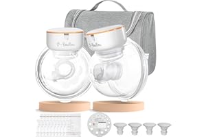O-BOUBOU 2 Sacaleches Electricos - Sacaleches sin BPA - Extractor de leche materna Manos Libres Silicona - Batería De Larga Duración 12 Niveles y 4 Modos – Bridas de 24 mm + 2 inserciones bridas (19/21 mm)