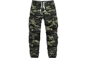 APTRO Cargo Trousers For Men With Multiple Pockets/Work Trousers Men/Combo Jogging Bottoms/Casual Sweatpants With Camo Combat Cotton Drawstring/Convenice and Zipless