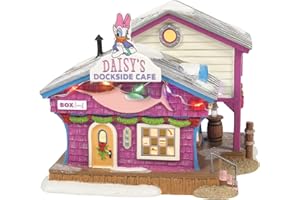 Department 56 Disney Village Daisy Duck Dockside Cafe Limited Edition beleuchtetes Gebäude, 15 cm, mehrfarbig