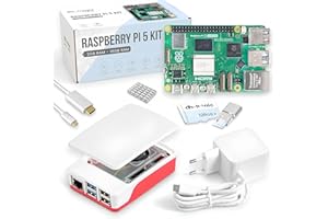 DB-TRONIC Raspberry Pi 5 16GB Starter Kit | 128GB Card | Fuente de alimentación Oficial de 27W | Carcasa Oficial con Ventilador | Cable Micro HDMI 4K 1 m | Disipador de Calor