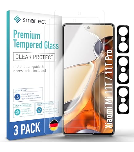 Didisky Schutzfolien-Set Für Xiaomi 11T 5G / 11T Pro – 3x Display & 3x Kamera, 9H Hartglas