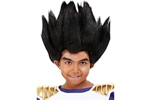 Funidelia | Peluca de Vegeta Dragon Ball para niño Bola de Dragón, Manga, Saiyan - Accesorios para niños, accesorio para disfraz - Negro