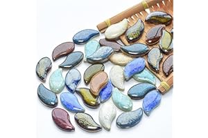 BTMIEY 500 g di piastrelle a mosaico in ceramica, per fai da te, creative, per fai da te, piatti, vasi di fiori, tazze, mosaico, forniture (petalo)