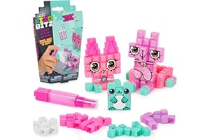 PIXOBITZ - STARTER PACK Coffret Pixel Art Avec 150 Bitz, Décorations Accessoires Modèles - Personnages Animaux Fruits Skates En 2D Et 3D - Loisirs Créatifs - Jouet Enfant 6 Ans Et + - Modèle Aléatoire
