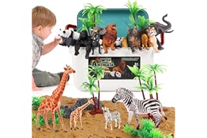 TOEY PLAY Animali Giocattolo per Bambini, Gioco Animali 3 4 5 6 Anni, Animali Della Giungla, Animali Selvatici Figurina, Regalo Giochi Bambini