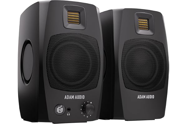 Système de Monitoring de Bureau amplifié Adam Audio D3V avec Port USB-C (vendues par Paire, Couleur Noire)