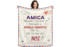 ACAROMAY Regali per Amica Divertente Regalo Amiche Coperta Plaid Regalo per La Mia Migliore Amica Donna Compleanno Natale Idee Ufficio Coperta Divano Coperta Singolo Coperta per Russare (AMICA-b)