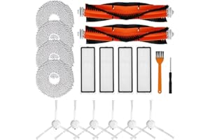 DOBIGER Ricambi Compatibile con Dreame L10s Ultra/ L10 Ultra, Accessori Compatibile con Xiaomi X10+, 2 Spazzola Principale, 4 Panni per Mocio, 6 Spazzole Laterali, 4 Filtro Hepa