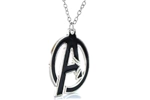 Beaux Bijoux Collar con colgante de Los Vengadores de Marvel, logotipo de Los Vengadores, collar de cosplay de superhéroe, marca A, caja de regalo incluida, collar del juego final de los Vengadores,
