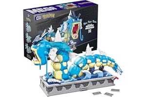 MÉGA MEGA Construx Pokemon Coleccionistas Gyarados Figura cinemática de bloques de construcción, juguete +10 años (Mattel HGC24)