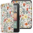 Famavala Shell Case for 7-Inch 2024 Amazon Kindle Paperwhite/Signature Edition (12th Generation) and Kindle Colorsoft Signature Edition (1st Gen), Compatible with Nook/Boox (Blossoms)