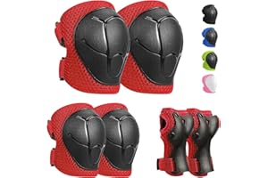 ‎IMOEBEL iMoebel Kinder Schützer Protektoren Set - 6 in 1 Inliner Schonerset Schutzausrüstung, Verstellbar Protektorenset Knieschoner Ellenbogenschützer Handgelenkschoner für Skaten Fahren Roller Skateboard