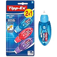 BIC Tipp-Ex Cinta Correctora de Bolígrafos, Óptimo para Material Escolar, Micro Tape Twist, 8m x 5mm, Con Cabezal Rotativo, B