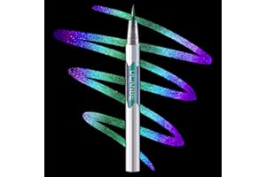 UCANBE Eyeliner Caméléon Vert-Bleu, Eyeliner Multi-Chrome Métallique Changeant de Couleur, Waterproof, Pointe Fine Douce pour un Maquillage Multi-Dimensionnel des Yeux