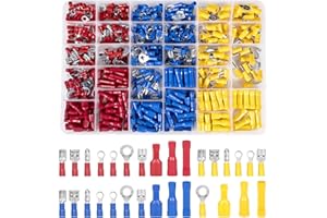 CAREHABI Juego de 480 Conectores Electricos, Terminales de Cable, 30 Tipos, Surtido para Coche, Conectores Planos, de Cable, de Enchufe Plano