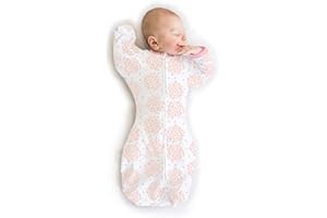 SwaddleDesigns Transitional Swaddle Sack, Baby Swaddles for Newborn with Arms Up Half-Length Sleeves & Mitten Cuffs, Sleep Sack Wearable Blanket