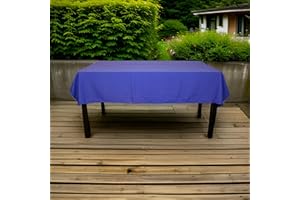 Vico Casa® Tovaglia antimacchia 140x240cm per tavolo cucina, salotto/Copritavolo resistente alle macchie, in poliestere (Blue Navy)