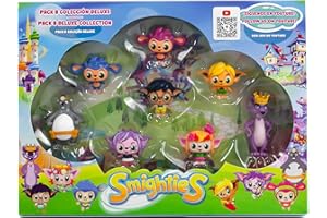 Bizak Smighties, Pakiet Deluxe z 8 głównymi bohaterami. Odtwórz przygody Smighties i baw się dobrze z 4cm figurami, kompatybilnymi z Magicznym Zamkiem
