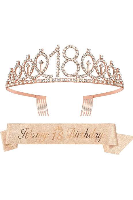 Couronne Anniversaire Fille Jeffdad - Bandeau Strass Princesse Happy Birthday