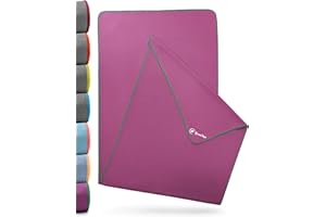 NirvanaShape Serviette de Yoga antidérapante | Serviette de Hot Yoga à Picots antidérapants | Serviette de Yoga hygiénique-À Poser sur Le Tapis de Yoga [ 185 x 63 cm ]