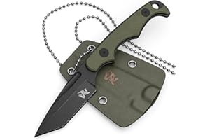 Wolfgangs ACUS Neck Knife Messer - inklusive Kydex Scheide und Kugel Halskette zum umhängen - Mini Survival Outdoor Messer für jeglichen Gebrauch
