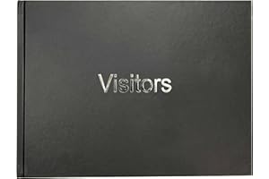 Esposti Visitors Book | Guest Record Book | for Guest Comments Hotels Restaurants Schools | Black Vinyl Cover | 720 Entries | Size 270 x 200mm