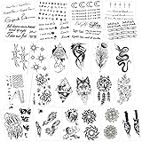 Konsait 30 Blatter Temporare Tattoos Fur Manner Frauen Gefalschte Temporar Tatowierung Schwarz Tattoo Korperkunst Kleine Bogen Tattoo Aufkleber Fake Arm Tattoos Sticker Amazon De Beauty