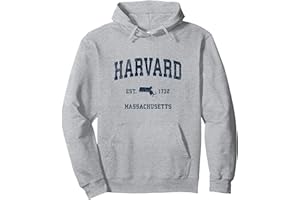HARVARD MA RETRO T-SHIRTS & GIFTS Harvard Massachusetts MA Vintage-Sportdesign, Marine-Druck Pullover Hoodie
