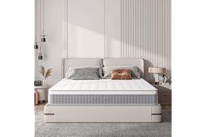 Vesgantti Boxtop Matelas 140x190cm, Épaisseur 25cm, Nova Fashion Matelas à Ressorts Ensachés en Mousse Mémoire de Forme 7 Zones de Confort CertiPUR-US