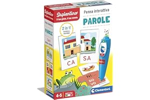 Clementoni Sapientino - Penna Parlante Interattiva Parole, Gioco Educativo Interattivo Bambini 4-5 Anni, Mini-Puzzle Sillabe e Quiz per Imparare Le Prime Parole, Made in Italy, Lingua Italiana, 16382