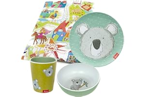 KiLaLa Sigikid Melamin Geschirr-Set Kinder Becher Teller Schüssel Koala